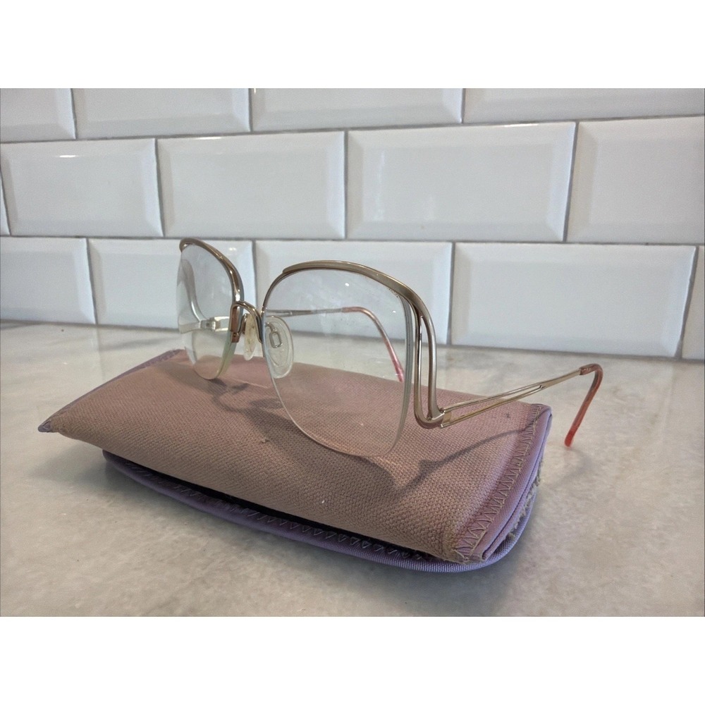 Vintage Women's Hal Rim Gold Glasses‎ Frame Only
